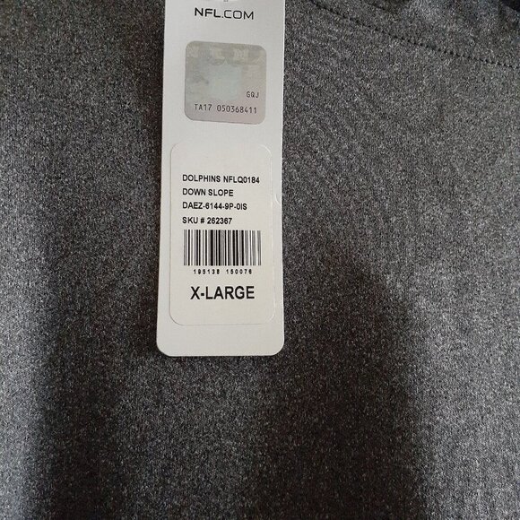 Miami Dolphins NFL Team Apparel 1/4 Zip Long Sleeve Jacket Mens XL New - Picture 6 of 8